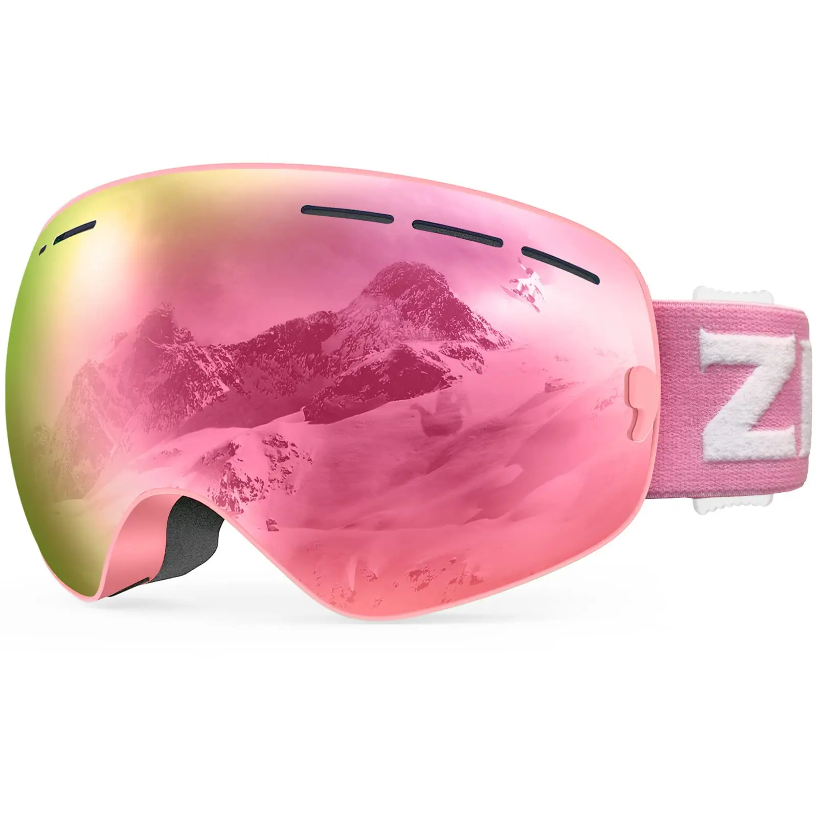 ZIONOR XMINI Kids Ski Goggles Anti-fog UV Protection Snowboard Snow Goggles for Boys Girls Youth