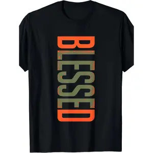 Summer t Shirts blessed olive army sun orange t shirt men women casual cotton tee with printed design perfect fan gift for summer unisex clothing camouflage print cotton fabric black -1 A79