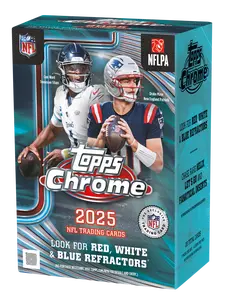 BRK 002 - 5x 2025 Topps Chrome Blaster, 5x 2025 Phoenix Blaster, 2022 Mosiac Tom Brady Genesis PSA 10 Chaser