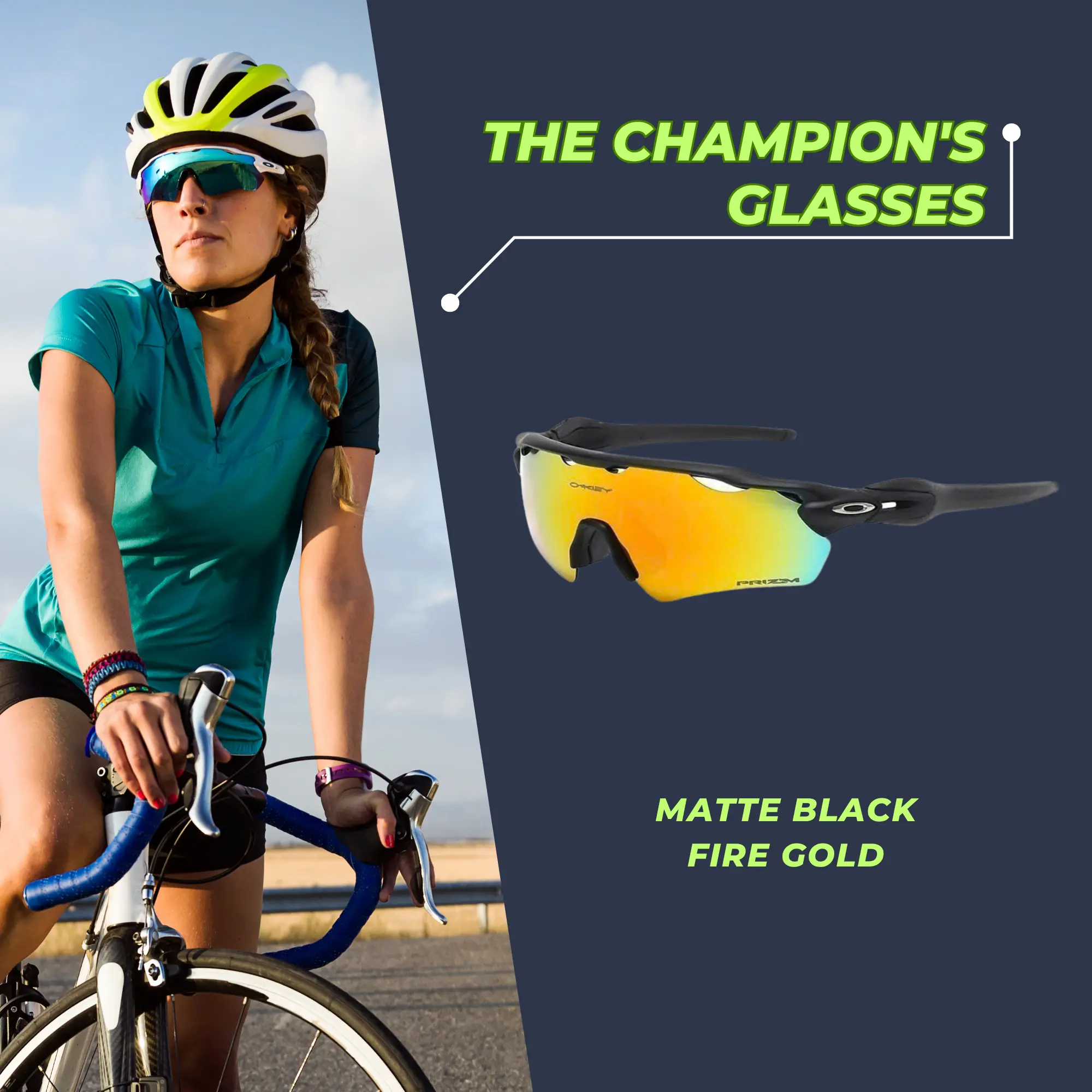 Oakley Radar EV Sports Sunglasses Wraparound Frame UV Protection Cycling Fishing Running Outdoor Glasses