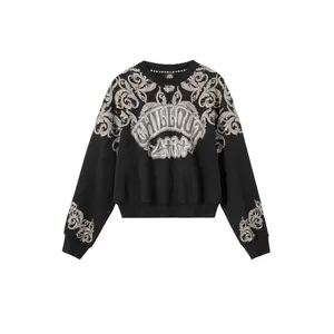 TCH - New Fashion Personalized pattern hot diamond high street pullover sweatshirt Casual Long Sleeve