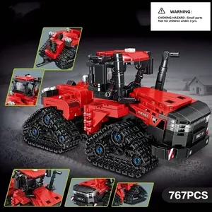 767pcs Tractor Model Building Set, Building Blocks Model, Desk Display Office Art Block Decor, Mechanical Beauty Collection, Halloween Christmas Gift, Collector Set