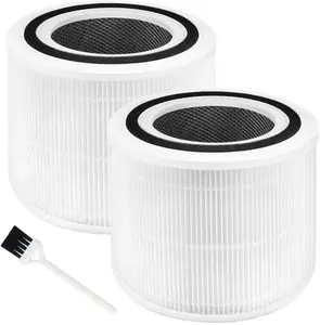 2 Pack Core 300 Replacement Filter-Fit for LEVOIT Core 300 and Core 300S Air Purifier Filters, 3-in-1 H13 Grade True HEPA Replacement Filter,Compared to Part # Core 300-RF,White