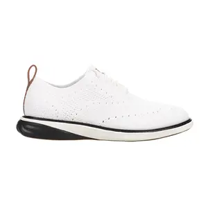 Cole Haan Mens Grand Evolution Perforated Lace Up Sneakers Shoes Casual - White