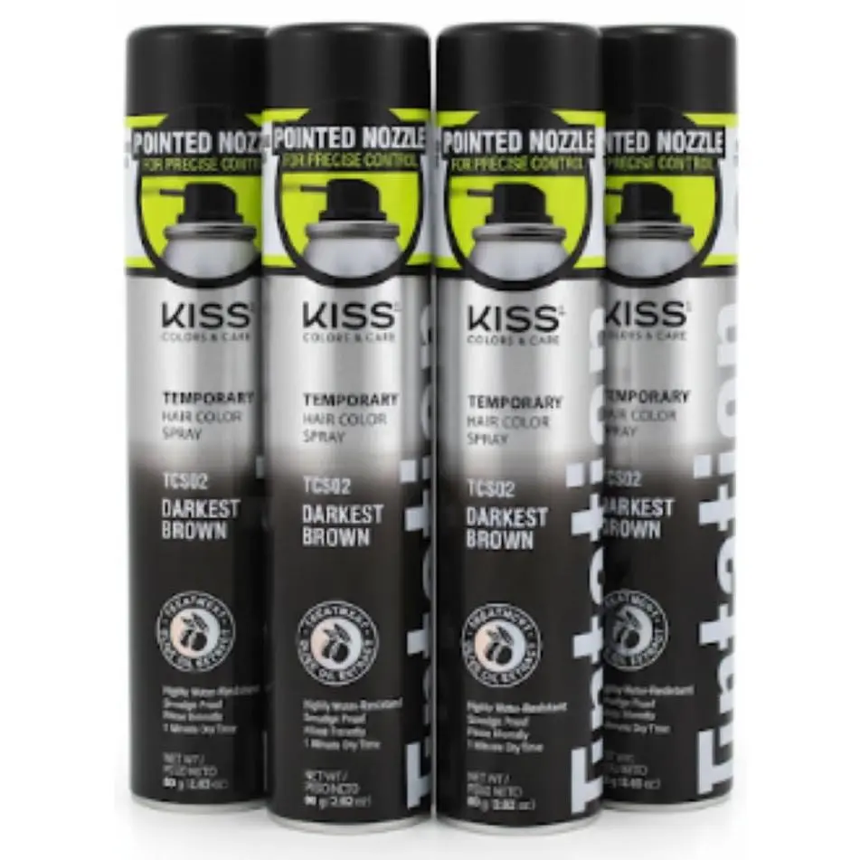 4 Pack Tintation Color Spray TCS02 Darkest Brown