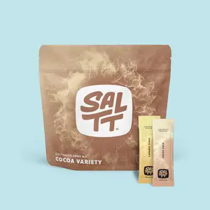 SALTT Cocoa Variety Electrolyte Drink Mix - Sodium, Potassium, Magnesium - Zero Sugar - 30 Packets (15 Cocoa Loco/15 Caramel Vibes)