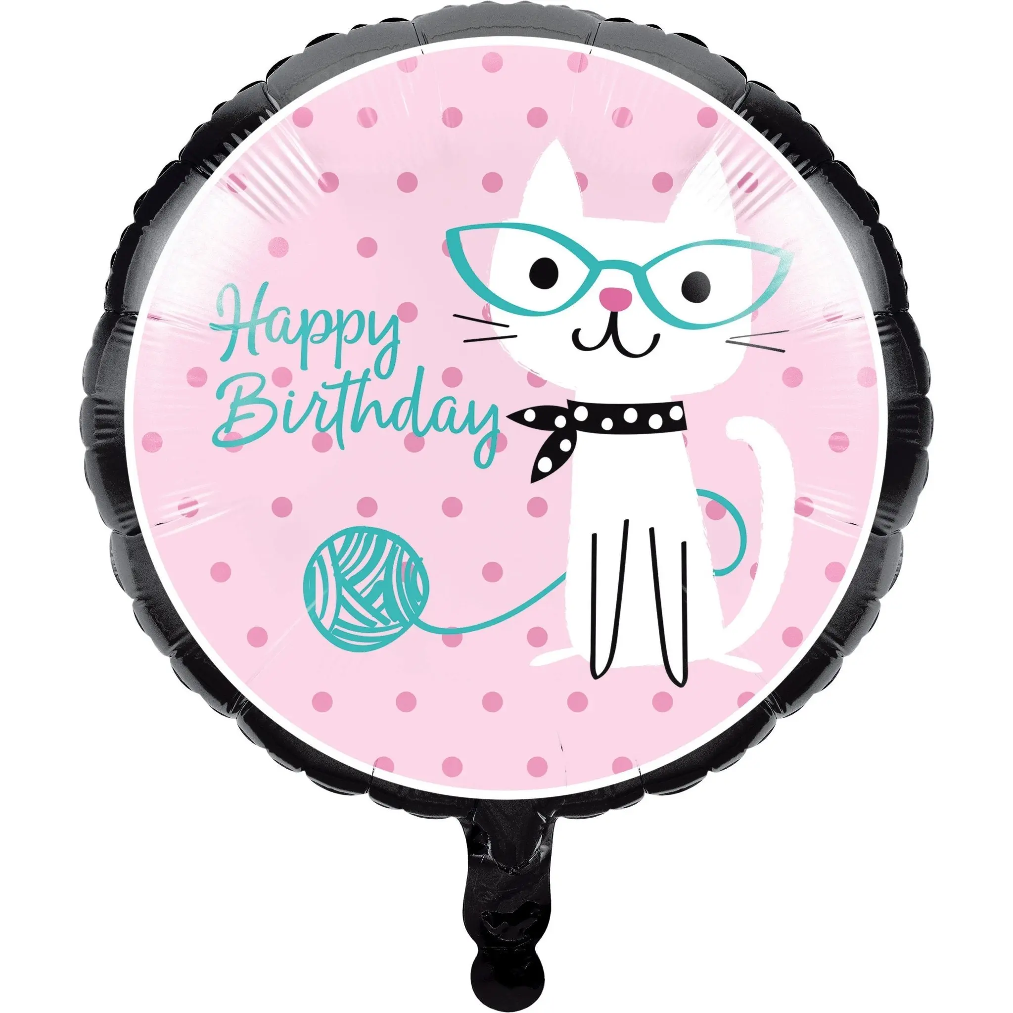 Cat Themed "Happy Birthday" Balloon