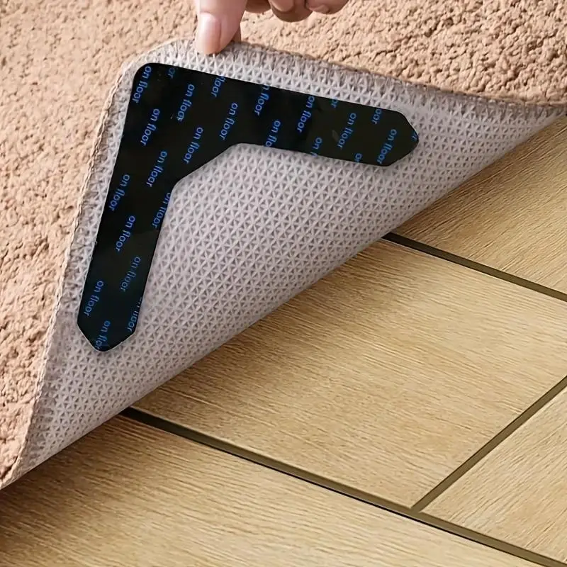 16 PCS High-Quality Non-Slip Carpet Stickers - Drill-Free Securing Accessory for Bathroom Floor Mats, Living Room Decor, Sports & Outdoor Protective Gear to Stop Movement & Curling, Floor Mat, Indoor, 16 Pieces, Home Safety, Drill-Free Installation