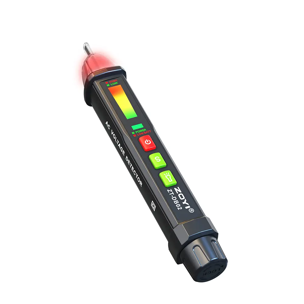 ZOYI ZT-DB02 NCV Non-Contact Smart Voltage Leak Detector Pen - 12-1000V Dual Range, Neutral & Live Wire Tester, Voltage Check Tool, Electrician Safety Tool with Flashlight