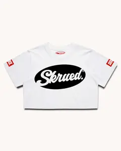 Women’s Crop Chunky Shadow Tee - White