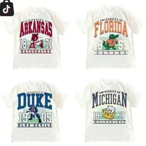 Vintage College Football T-Shirt, Retro Sports Graphic Tee, Game Day Fan Shirt, Unisex Campus Style Cotton Top, Classic Sportswear