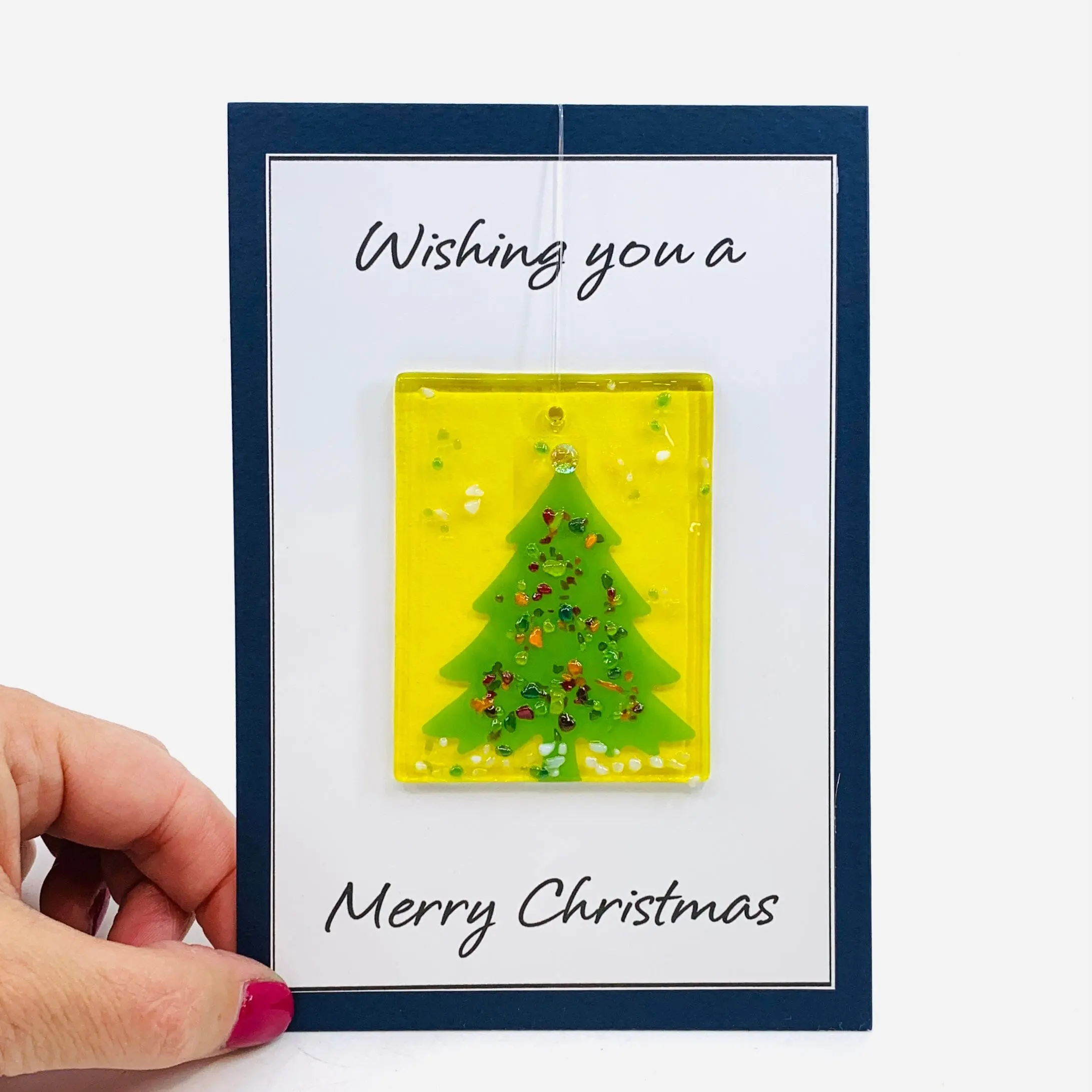 Fused Glass Christmas Tree Suncatcher, 3