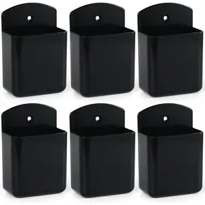 6 Pcs Remote Control Holder Wall TV Remote Holder Self Adhesive Marker Holder, Wall Pen Holder Stroage for Home Office School (Black) - Home Improvement. Organiser