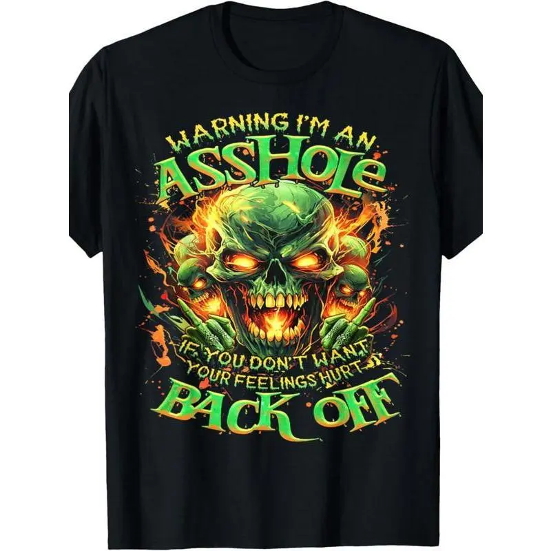 Funny men's tops t-shirts, lettering prints, skull warning: if you don't want your feelings to be hurt, i'm a t-shirt shirt Golf Gift T-Shirt For Men and Women