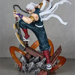 27cm Demon Slayer Uzui Tengen Anime Figures Kimetsu No Yaiba Yuukaku Hen Figure Pvc Figurine Statue Doll Collection Room Decora