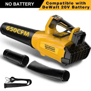 Cordless Leaf Blower for DEWALT 20V Max Battery, 650CFM,  Brushless Blowing Tool w/Turbo Mode & Adjustable Speed, Electric Portable & Lightweight Blowers for Lawn Care, Cleaning Leaves