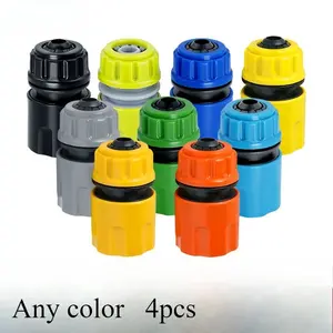 4pcs Multi-Spec Plastic Quick Water Connectors Car Wash Water Gun / Garden Hose Straight Quick Connector Universal Gardening Irrigation Hose Fittings Collection