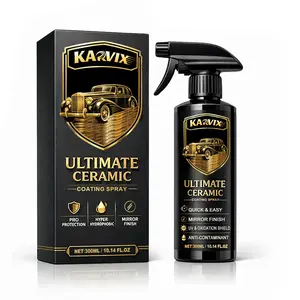 Karvix Ultimate Ceramic Coating Spray – 300ml | Pro Car Paint Protection Hydrophobic Mirror Finish UV & Oxidation Shield Quick & Easy Application