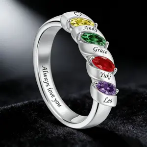 1PC multi-colored inlaid alloy ring, with a personalized style, conveys heartfelt sentiments, suitable for giving as a sentimental keepsake between couples or family members