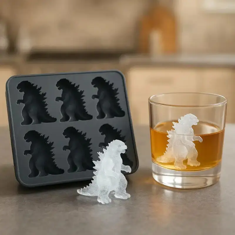 6-Cavity Monster Ice Cube Mold, Large Silicone Ice Cube Mold, Ice Dragon Maker, DIY Ice Maker, Ice Cube Tray, Household Ice Tray, For Alcohol Drinks