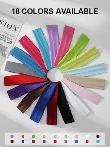 18pcs Headbands for Women & Men, Non-Slip Elastic Sweatbands, Soft Stretchy Sports Headbands for Yoga,Running, Workout, Multi-Color Thin Hairbands for Girls