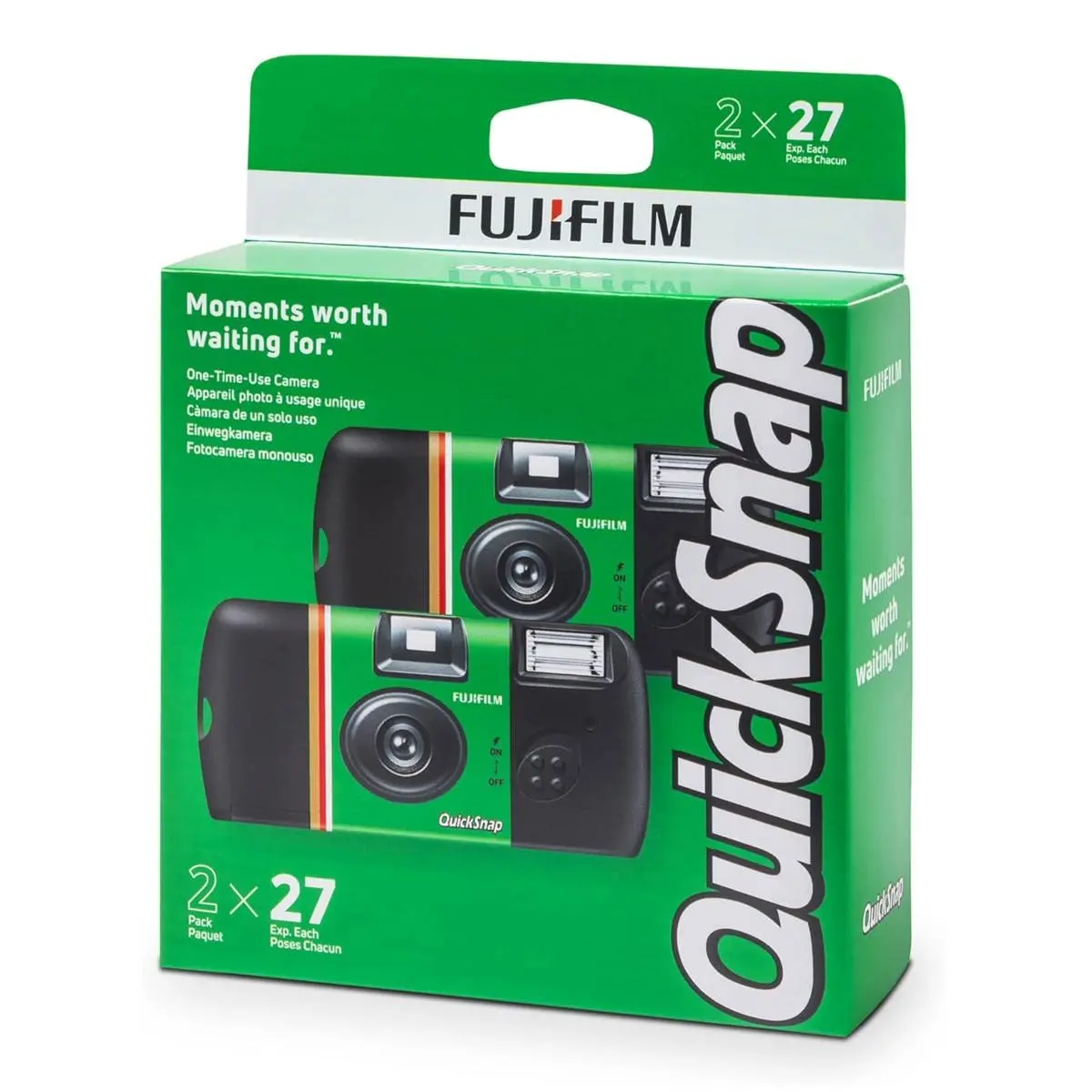Fujifilm QuickSnap Flash 400 35mm Single-Use Disposable Camera with Flash, 27 Exposures, 2-Pack