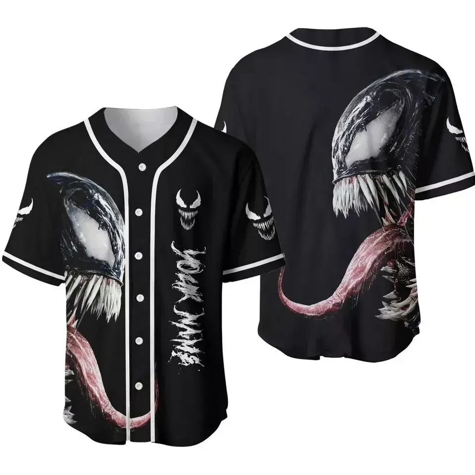 Venom Baseball Baseball Jersey, Personalized Baseball, Custom Name & Number, Summer Baseball Shirt, Baseball Number Jersey