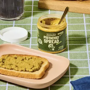 Pistakio Crunchy Pistachio Spread with Quinoa Crunch - 8oz Gluten Free Nuts & Fruit Chocolate Spread, Snacks for Healthy Snack Ideas