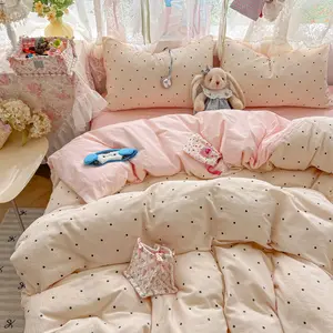 3pcs Polka Dot Duvet Cover Set, Decorative Duvet Cover, Includes 1 Duvet Cover & 2 Pillowcases（without comforter and pillow insert)）, Single Twin Double Queen Size, All Seasons