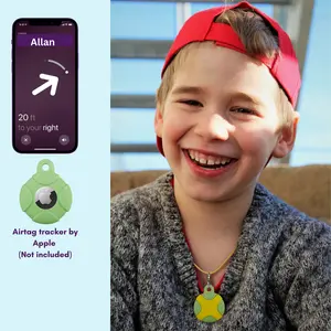 Chbaebae Airtag Holder Necklace for Kids & Adults