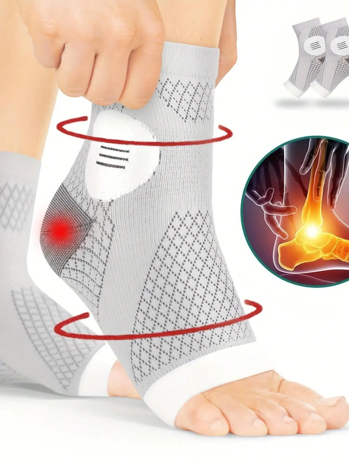 High-Quality Toe-Exposed Compression Socks, Ankle Protective Compression, Arch Support, Breathable Lightweight, Suitable for Daily Wear and Outdoor Activities