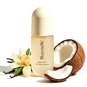 Coconut Vanilla Body Mist with 4D Hyaluronic Acid – Hydrating, Lasting Fragrance, Paraben-Free, Phthalate-Free, 3.4 Fl Oz, MegustaMe