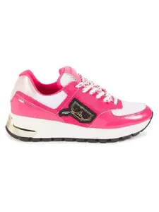 Karl Lagerfeld Women's Mayu Low-Top Lace-Up Sneaker with Rhinestone Trim & Colorblock Design 0400022640108