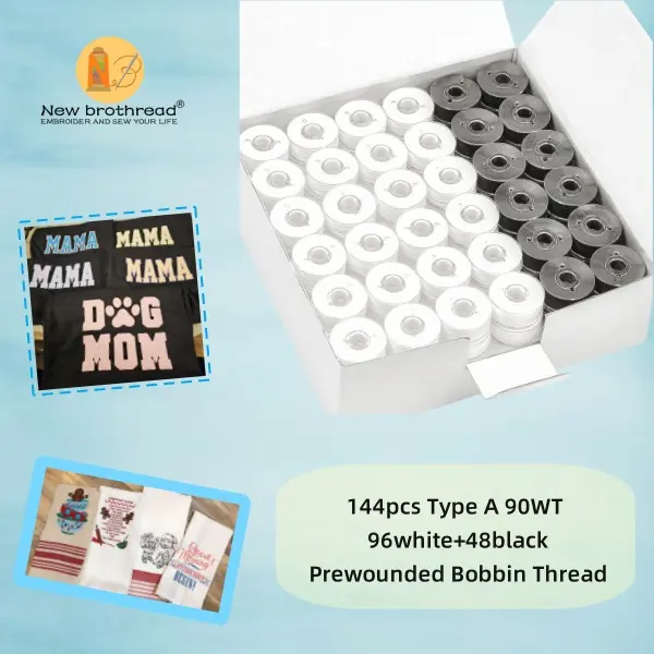 New brothread Prewound Bobbin Thread (90WT) Plastic Size A SA156 for Embroidery and Sewing Machine Cottonized Soft Feel Polyester Thread Sewing Thread DIY Sewing for Beginners, Tiktokshopsummersale