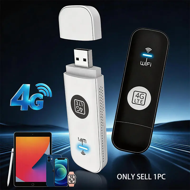 Global 4G LTE USB WiFi Adapter, Pocket-Sized Mobile Hotspot Router, Portable Wifi Hotspot For Travel, Support 100+ Countries, Secure Wireless Connection for Travel/Camping/Remote Work
