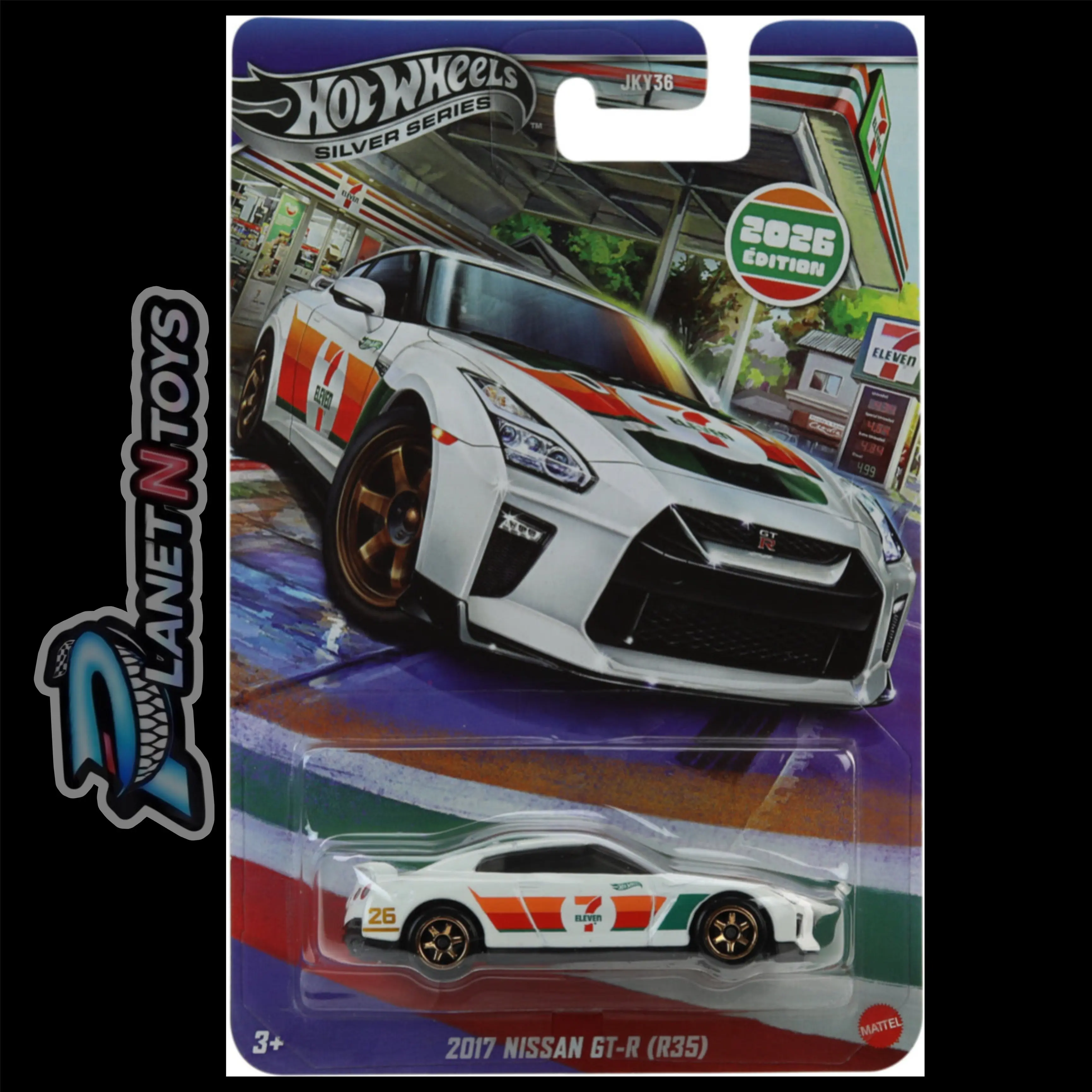 Hot Wheels Silver Series 7-Eleven 2017 Nissan GT-R (R35)