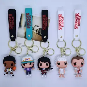 Creative Cartoon Character Keychain, Stranger Things Figure Key Ring, Bag Car Accessory, Unique Gift Idea, Fun and Stylish Design