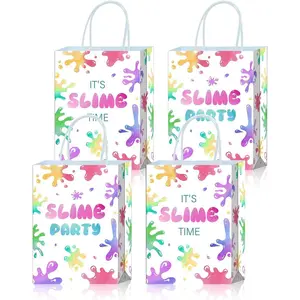 16 Pcs Slime Party Favor Bags - Slime Lickers Candy & Art Decorations