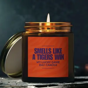 Smells Like a Clemson Tigers Win Sport Candle, Soy Wax Candle Gift, Tigers Football Candle, Victory Candle, Tigers Football Fan Gift, Gift for Winners, Sport Win Candle Gift, Christmas Gift Idea, Gift For Fan, Game Day Decor