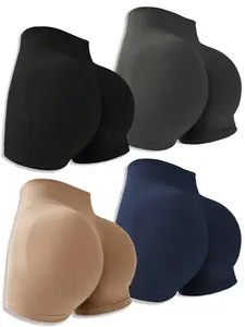 Women's Seamless High-Waisted Butt-Lift Workout Shorts, Ribbed Peach Buttock Yoga Pants, Stretchy Breathable Fabric, Perfect for Gym & Daily Wear, Athletic Shorts