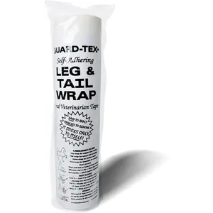 White Leg & Tail Wrap 3" x 30 Yards Self Adhesive Waterproof Vet Wrap for Horses Dogs & Other Animals Cohesive Vet Tape Pet Bandage Wound Wrap