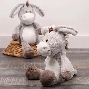 32cm/12.59inch Soft Plush Donkey Toys Cuddly Donkeys For Boys Girls Fluffy Stuffed Animal Playing Plush Toys Holiday Gifts Birthday Decor Easter Party Christmas Gifts Happy New Year, Huggable Stuffed Animal