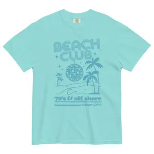 Beach Club | Lagoon Blue | Unisex Garment-dyed T-shirt