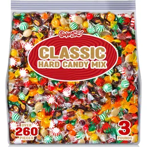 Swirleey Hard Candy Assortment  3 lb Bulk  Old Fashioned Classic Hard Candy Mix  Assorted Flavors including Root Beer Barrels, Butterscotch, Strawberry Bon Bons, Sour Balls & Coffee Discs