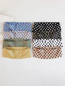 Polka Dot Hairband Set (4pcs), Casual Sports Headwear for Women & Girls, Minimalist Style Party Fashion Accessory, Pull Headband