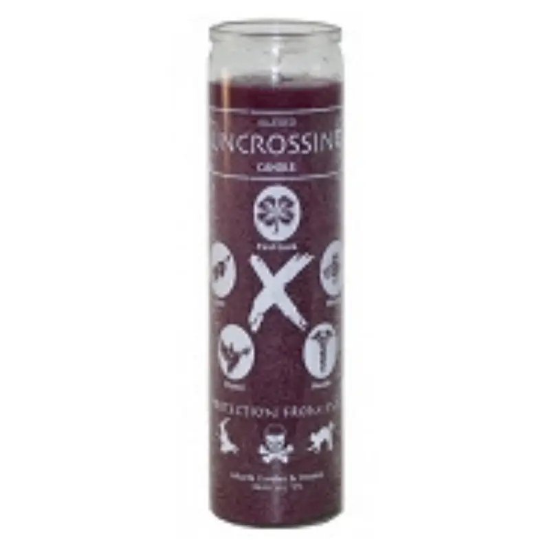 7 Day Uncrossing Purple Non-Toxic Item - Evil Dispel Tool, Witchcraft Aesthetic Home Decor with Warm Candle Light