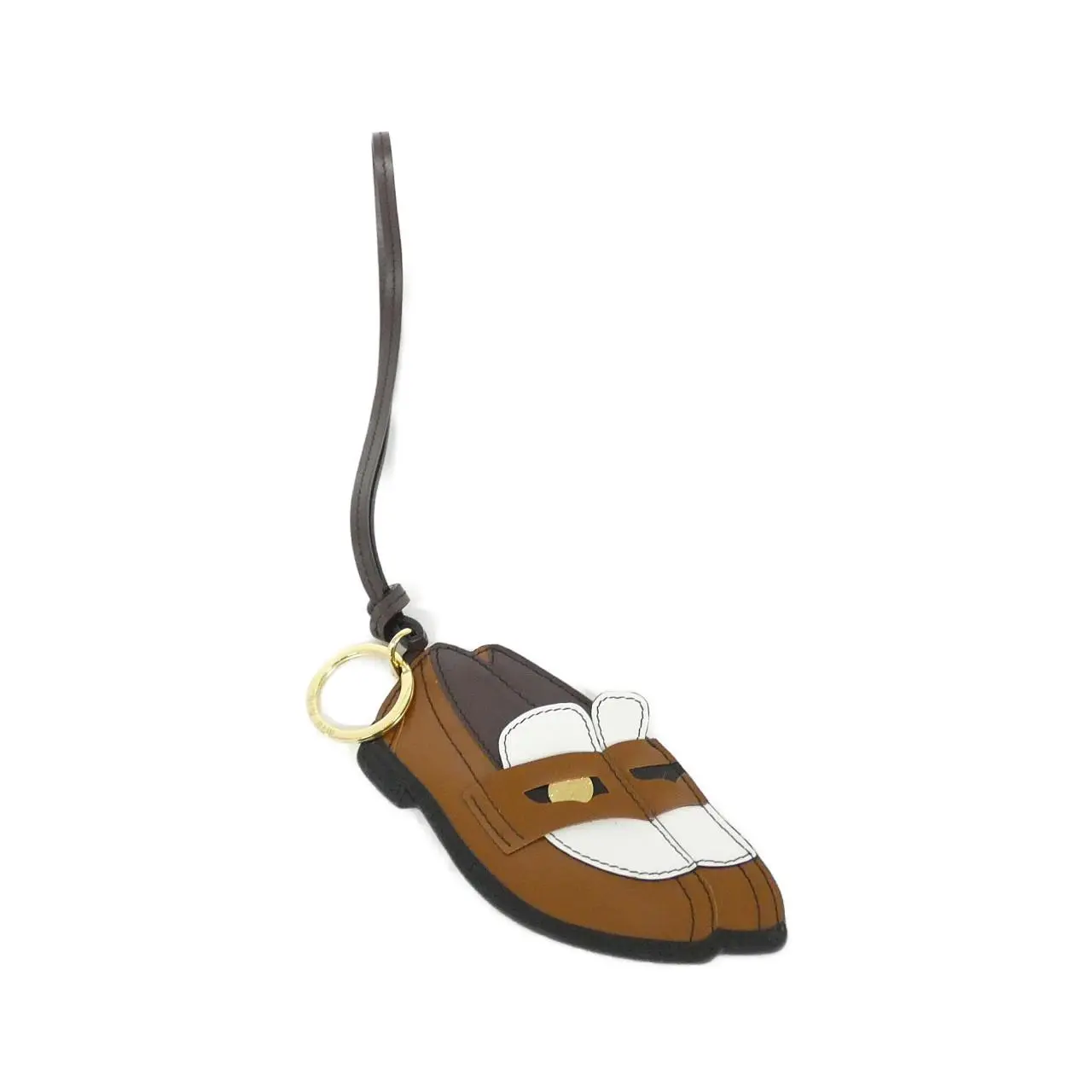 Pre-owned miu miu Calfskin Small Leather Goods MIU PENNY LOAFE Charm