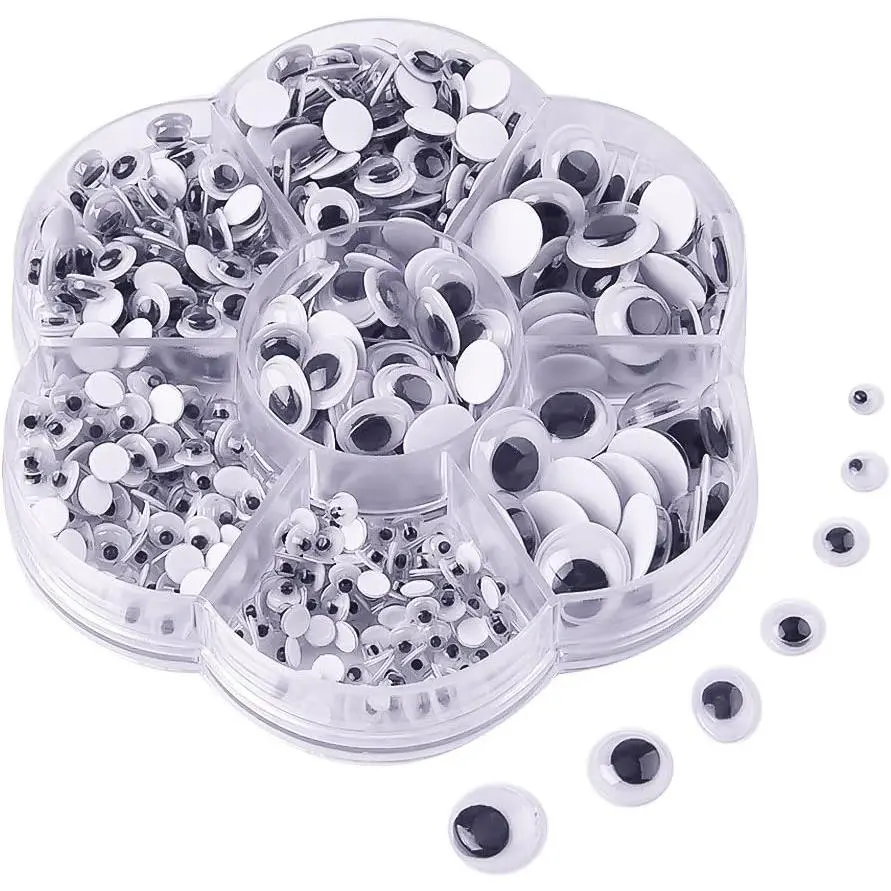 500 count Mixed Wiggle Googly Eyes Self Adhesive Googly Eyes DIY Scrapbooking Crafts