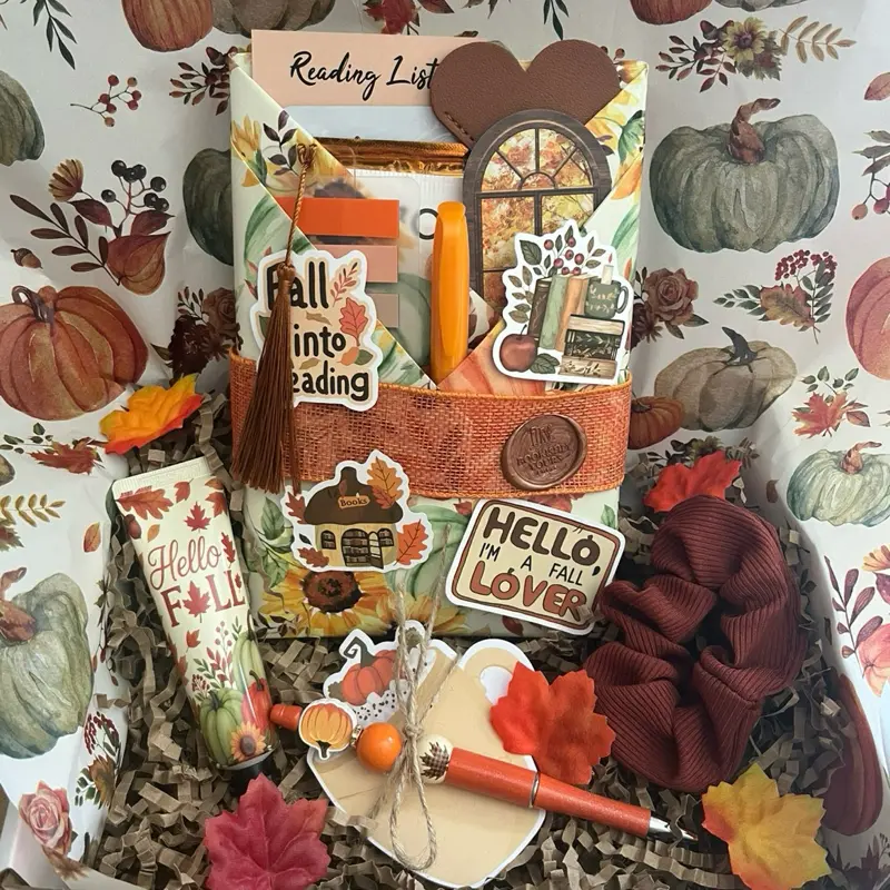 Hello Fall Boxette - Fall themed bookish gift box for book lovers - Blind date with a book
