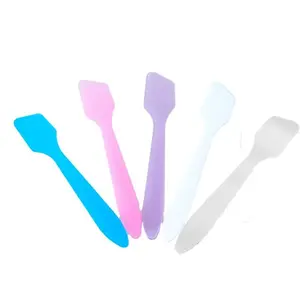 generic Facial Mask Stick 10Pcs Random Color Mini Cosmetic Spatula Scoop Mixing Spoon for Makeup, Face Mask Make Up Tools